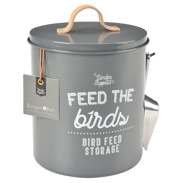 Feed the Birds Bird Food Tin Charcoal