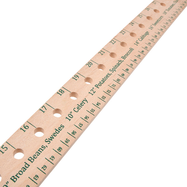 Gardeners Supply Company Planting Ruler and Dibber | Wooden Plant Seed  Spacing and Interval Ruler for Outdoor Raised Garden Bed and Vegetable  Gardens