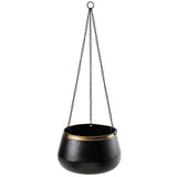 Sahara Sunset metal hanging plant pot, large, by Burgon & Ball