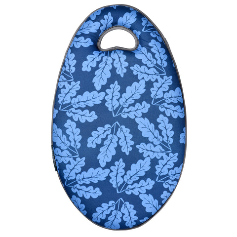 Kneelo memory foam garden kneeler, Oak Leaf design, Navy colour, by Burgon & Ball